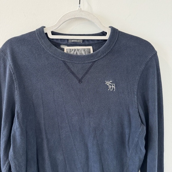 VINTAGE Abercrombie & Fitch Shirt Mens Small Blue Muscle Y2K 90s Thermal Preppy - Picture 6 of 6